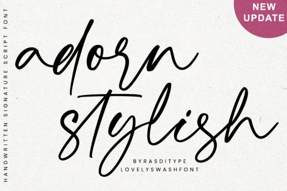 Adorn Stylish: A Graceful Script Font for Modern Editorial Design
