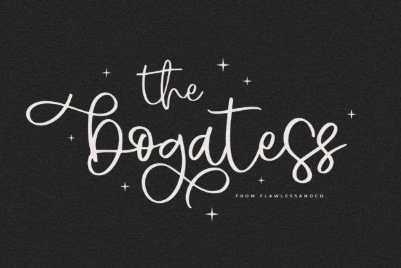 Bogatess: A Handwritten Script Font for Modern Web Design