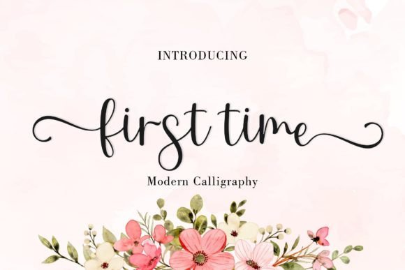 First Time: A Contemporary Handwritten Font for Modern Editorial Design