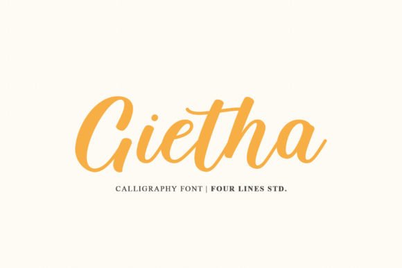 Gietha: A Friendly Calligraphy Font for Warm Editorial Designs