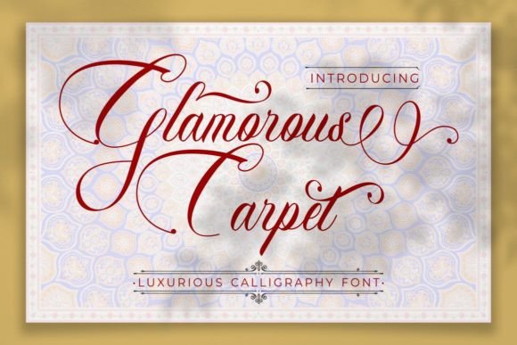 Glamorous Carpet: A Luxurious Script Font for Elegant Editorial Design