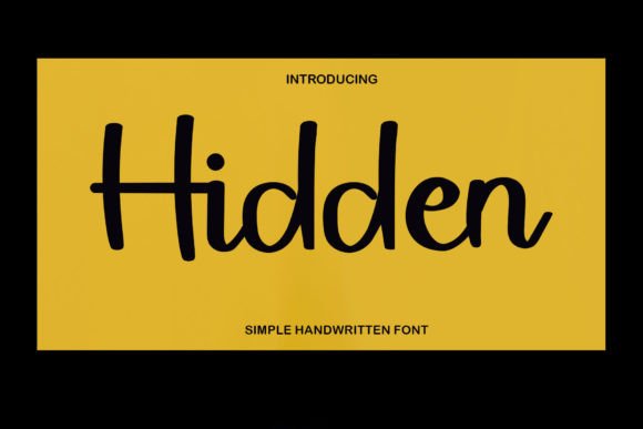 Hidden Font: Elevate Your Digital Marketing with Modern Handwritten Elegance