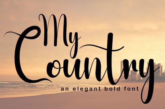 My Country: A Handwritten Font for Elegant Editorial Design
