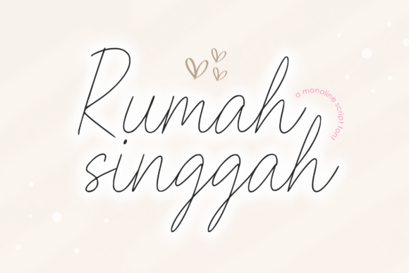 Rumah Singgah: A Monoline Script Font for Handmade Brands and Creative Packaging