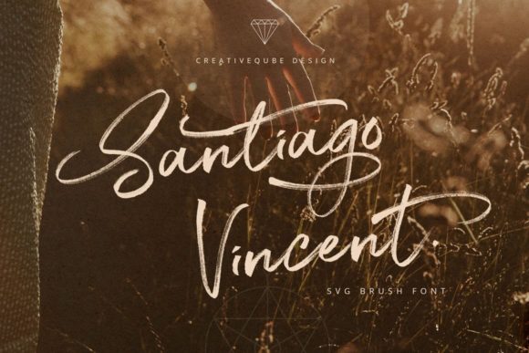 Santiago Vincent: A Brushed Script Font for Elegant Branding Projects