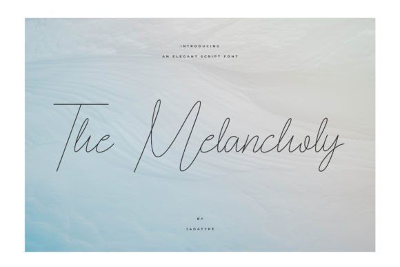 The Melancholy: A Script Font for Elegant Brand Communication